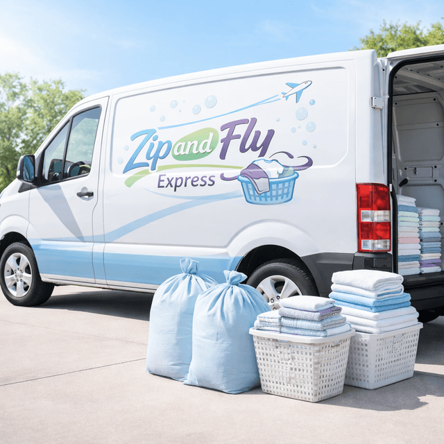 Pickup and delivery - Zip and Fly Express laundry service
